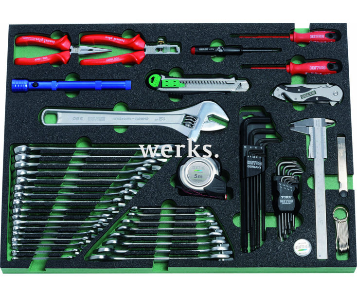 Набор инструментов на модуле для тележки 1128-21 Heyco HE-01128812100 55 предметов