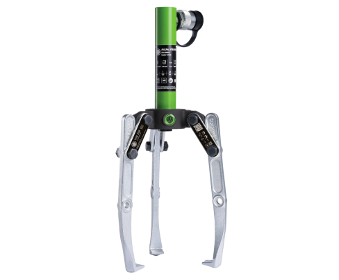 Универсальный гидравлический трёхзахватный съёмник с шарнирными захватами, с гидроцилиндром для привода от насоса KUKKO Y18-208