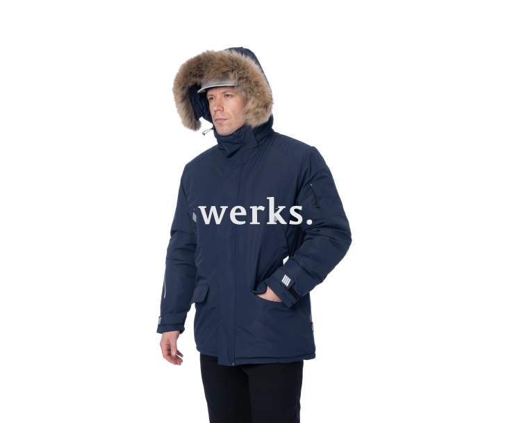 Зимняя куртка-парка Brodeks KW 204 синий с опушкой (L)