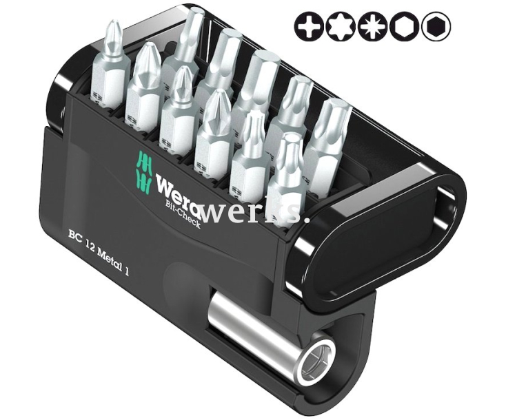 Bit-Check 12 Metal 1 Набор насадок и держатель Wera WE-057424