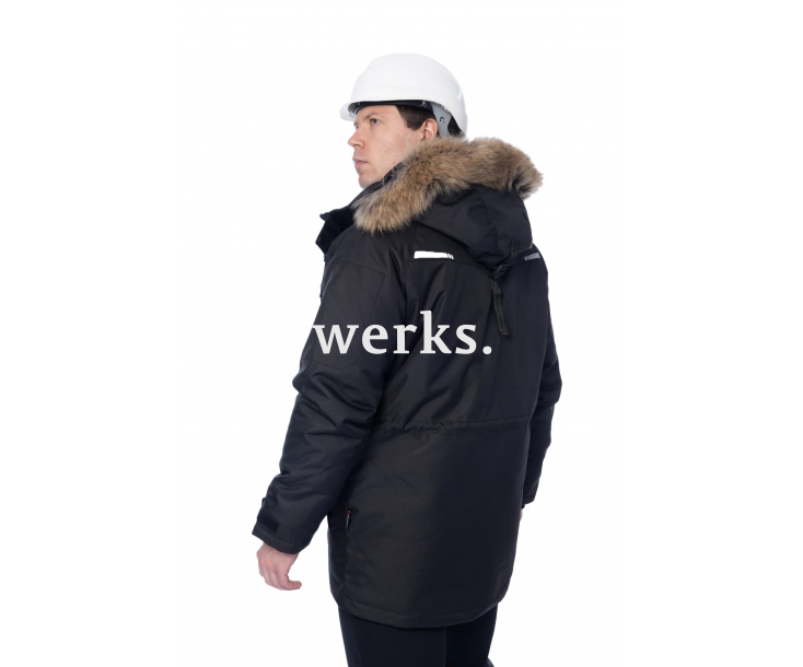 Зимняя куртка-парка Brodeks KW 215 черный с опушкой (L)