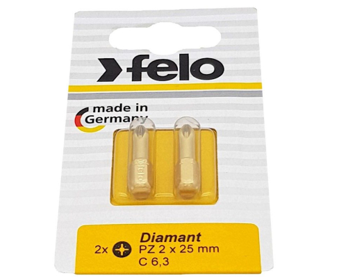 Набор крестовых бит Felo Diamant Pozidriv PZ2 2 предмета 02102286