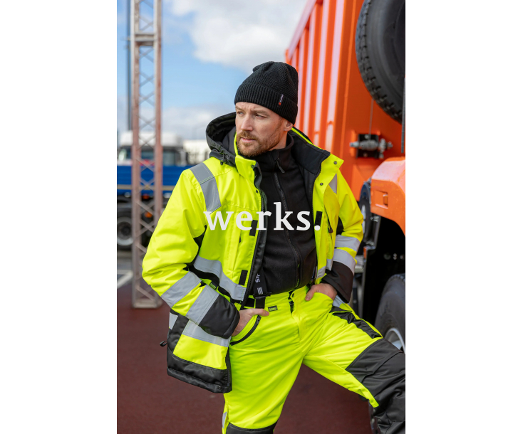 Зимняя сигнальная куртка Brodeks KW216 желтый/черный (XL)