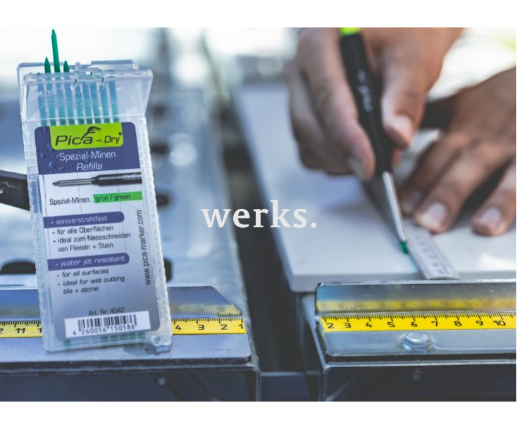 Набор для разметки с карандашом Pica-Dry и цветными грифелями Pica 30404 (3030+4040)