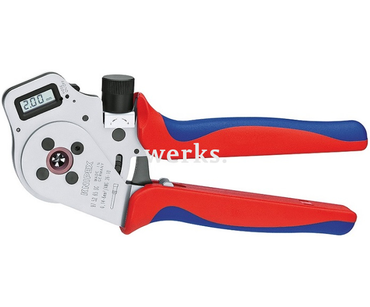 Инструмент цифровой для тетрагональной опрессовки обработанных контактов Harting; Ilme; Phoenix; Amphenol; Walther; HTS;Contact; Weidmüller Knipex KN-975265DGA