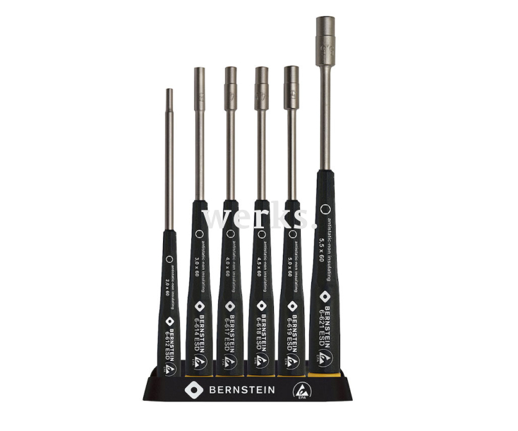 Набор прецизионных ESD отверток-торцовых ключей HEX Nut 6 шт. Bernstein BS-6-610