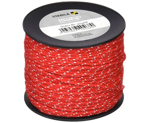 Шнур для каменщика красно-белый Stabila 40468 Ø2 мм х 100 м