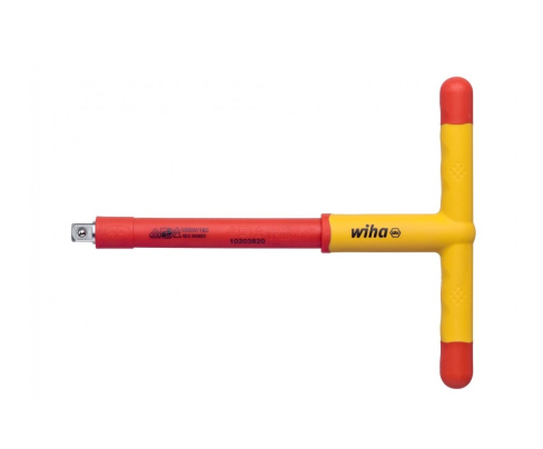 Т-образная диэлектрическая рукоятка 1/2" Wiha для торцевых головок 24618T 43063