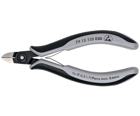 Прецизионные кусачки боковые для электроники антистатические ESD Knipex KN-7912125ESD