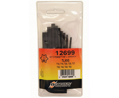 Набор штифтовых ключей TORX Bondhus 12699 коротких 9 предметов