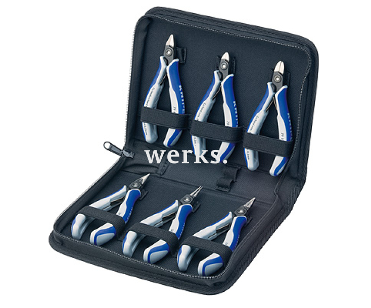 Набор прецизионных плоскогубцев для работ с электронными компонентами Knipex KN-002016P 6 предметов