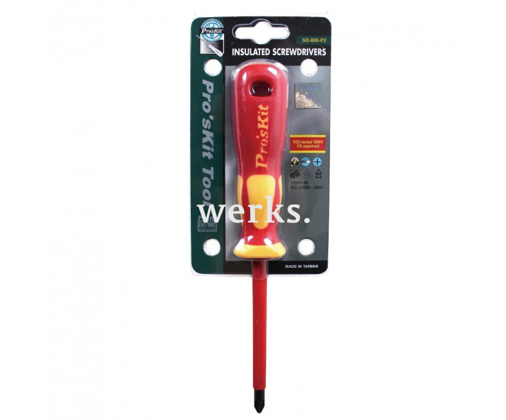 Отвертка диэлектрическая крестовая ProsKit SD-800-P2