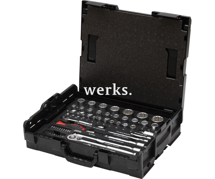 Набор торцевых головок и бит с трещоткой 1/2" и 1/4" Wiha 44685 60 предметов