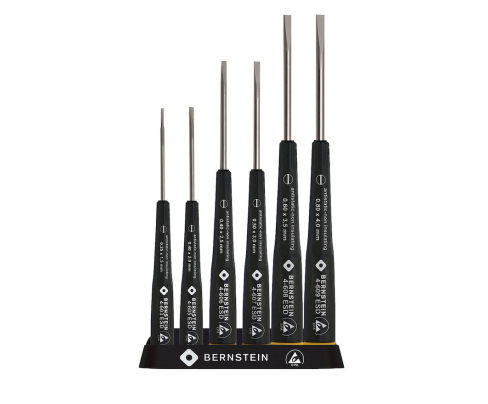 Набор прецизионных  ESD шлицевых отверток 6 шт. Bernstein BS-4-610