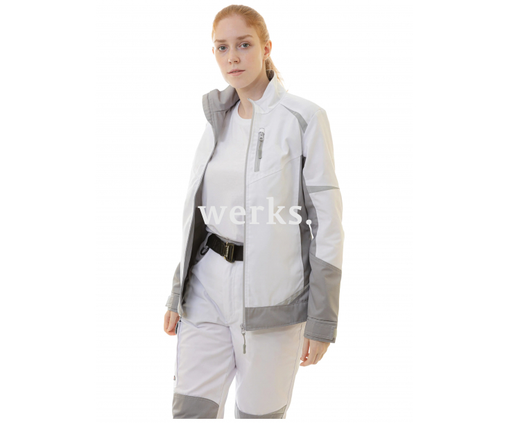 Женская рабочая куртка Brodeks KS228 белый/серый (XXL)