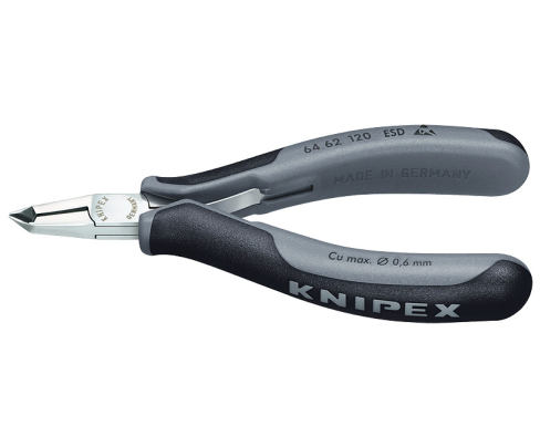 Кусачки торцевые для электроники антистатические Knipex KN-6462120ESD