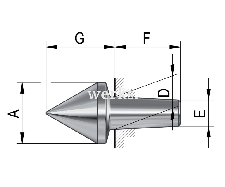 Сменные вставки для вращающихся центров, размер 108, 60° Röhm 070734