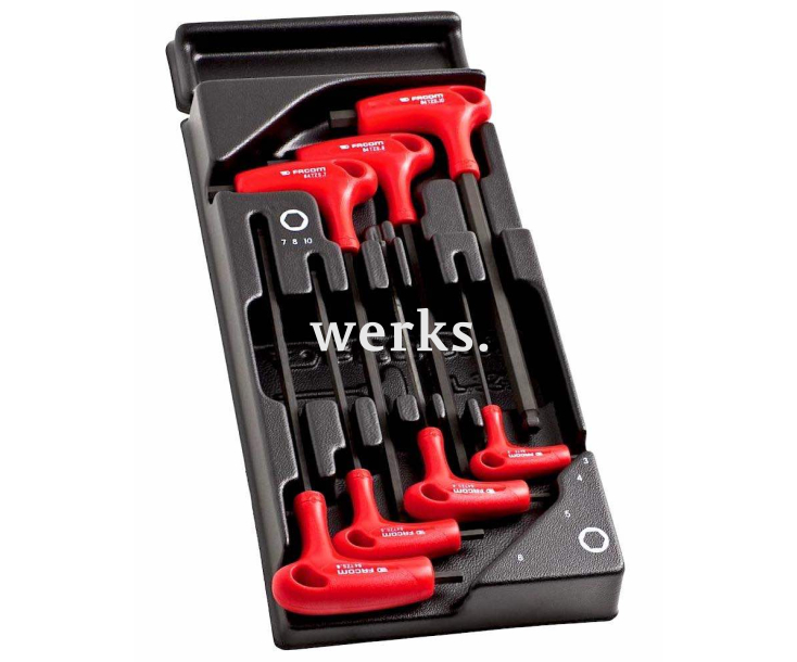 Набор Т-образных отверток HEX Facom MOD.84TZS 7 предметов