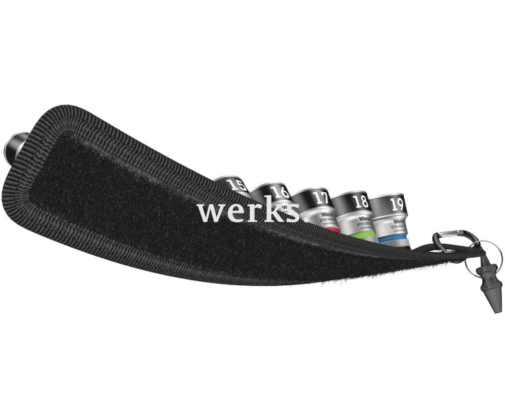 Набор торцовых головок Zyklop 1/4" Belt A 1 на матерчатом поясе Wera WE-003880 9 шт.