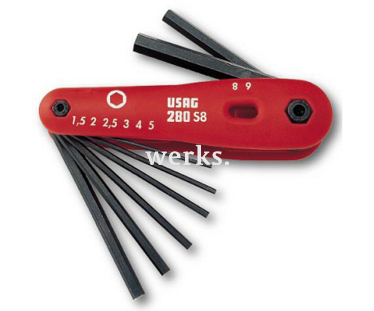 Набор шестигранных штифтовых ключей USAG 280 S8 U02800192 8 предметов