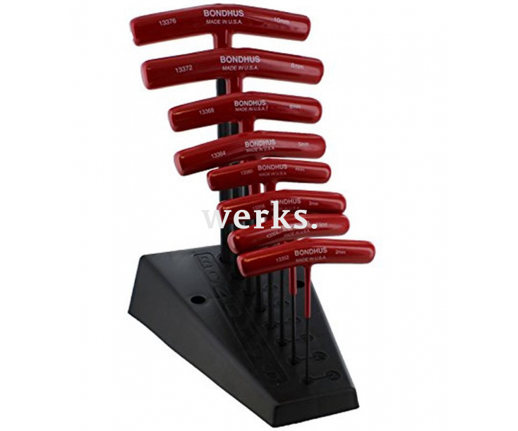 Набор Т-образых штифтовых ключей HEX Bondhus 13389 8 предметов