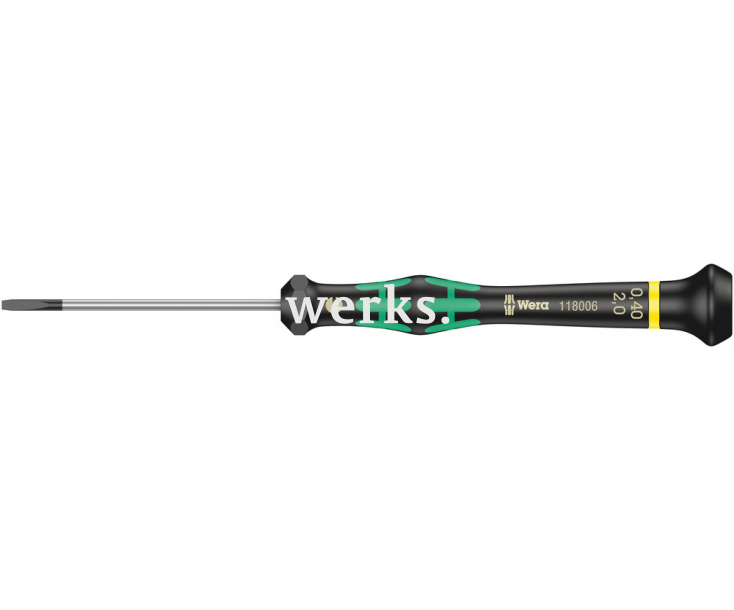 Отвертка Wera Kraftform Micro для электронщика 2035 WE-118006 0.40 x 2.0 x 60 шлицевая