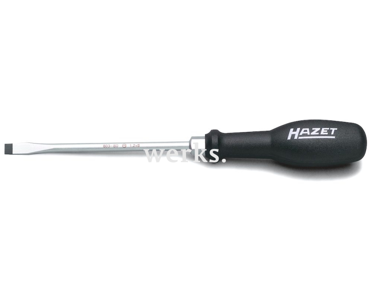 Отвертка шлицевая 8.0Х1.2х150 Trinamic Hazet 803-80 с гайкой для ключа