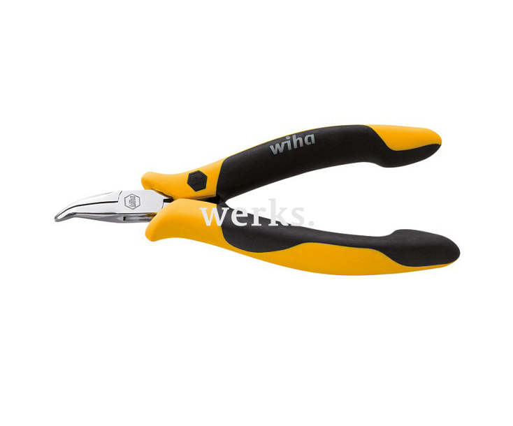 Плоскокруглогубцы Wiha Professional ESD Z 36 1 04 27439 под углом 45° тонкие