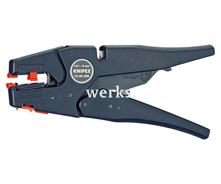 Инструмент для удаления изоляции самонастраивающийся, диапазон зачистки 0,03 - 10,0 мм² Knipex KN-1240200