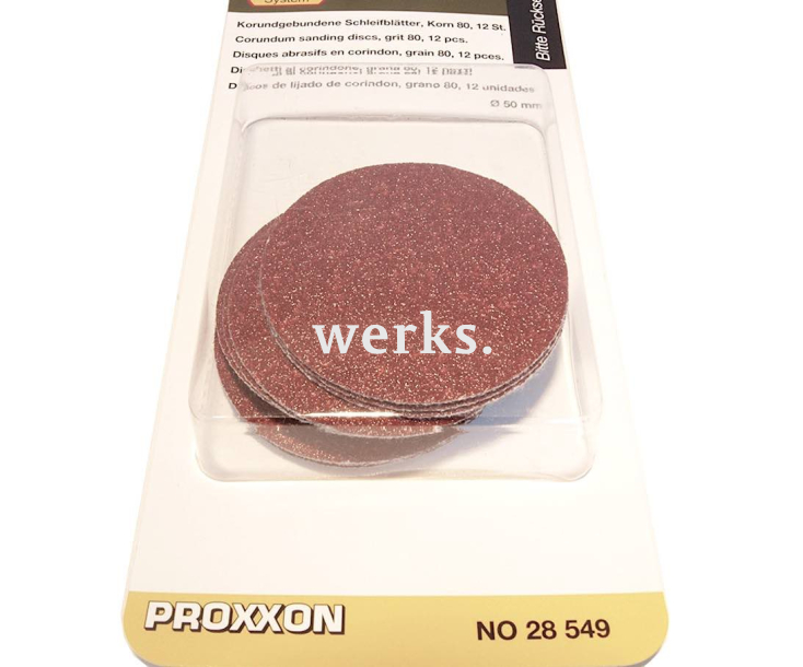 Диски шлифовальные корундовые Ø 50 мм К80 Proxxon 28549 12 шт.