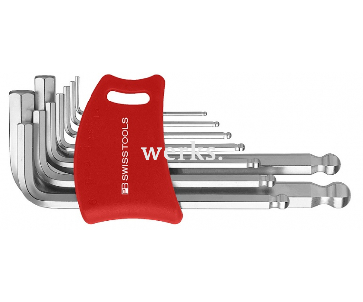 Набор штифтовых ключей HEX PB Swiss Tools PB 212.DH-10 со сферической головкой 9 шт.