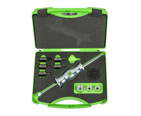 Наборы обратных молотков в кейсе с резьбовыми адаптерами разных размеров KUKKO KS-22-01-UNC