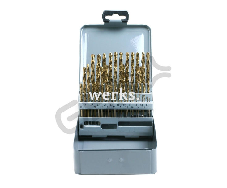 Набор свёрл DIN 338 HSS-G TiN 1,0-13,0 мм 25 шт GSR 08344300