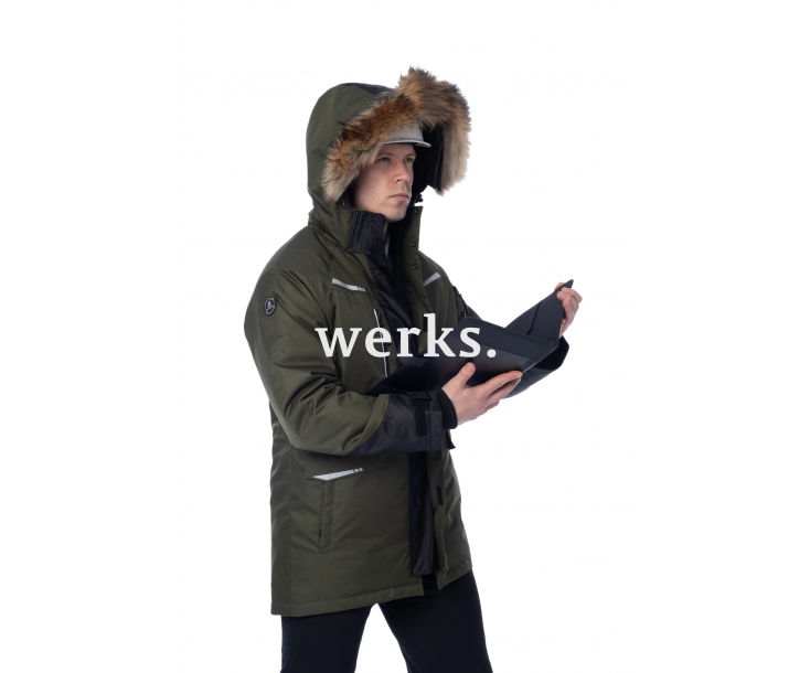 Зимняя куртка-парка Brodeks KW 215 хаки с опушкой (XXXXL)