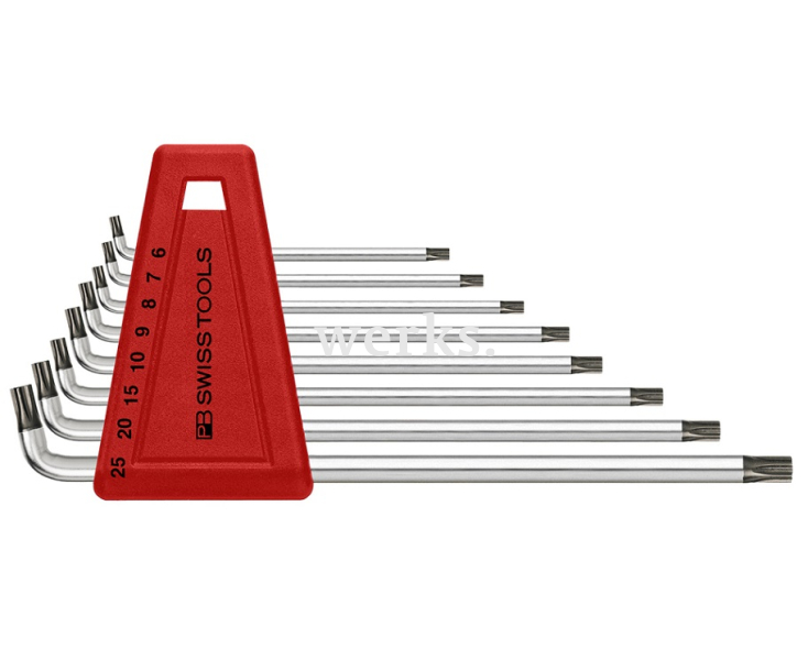 Набор длинных штифтовых ключей TORX PB Swiss Tools PB 2411.H 6-25 8 шт. угол 100º