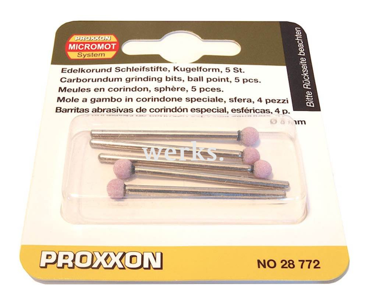 Насадки шлифовальные корундовые (сфера Ø 5 мм) Proxxon 28772 5 шт.