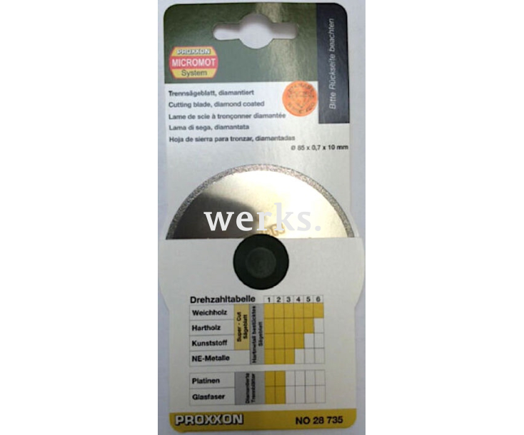 Диск с алмазным напылением Ø 85 мм Proxxon 28735