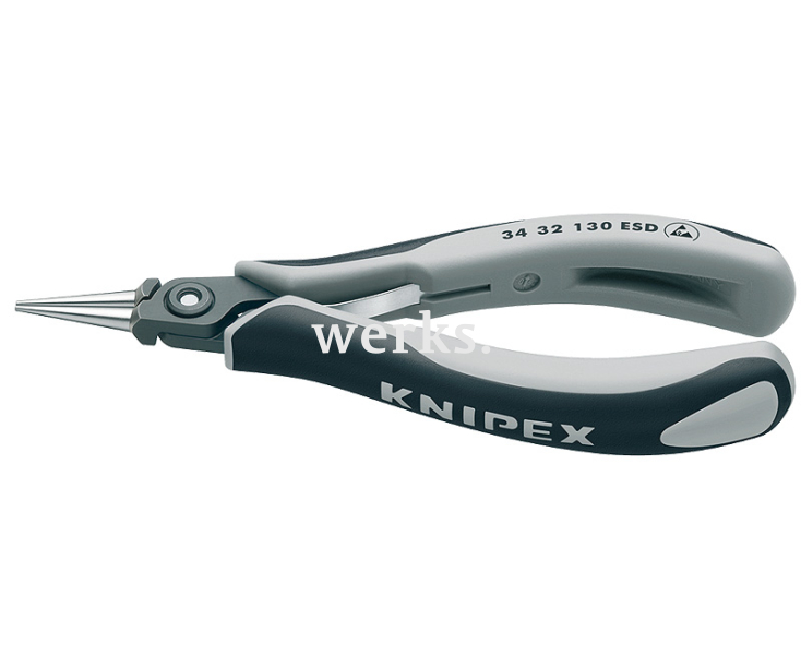 Прецизионные плоскогубцы захватные для электроники антистатические Knipex KN-3432130ESD