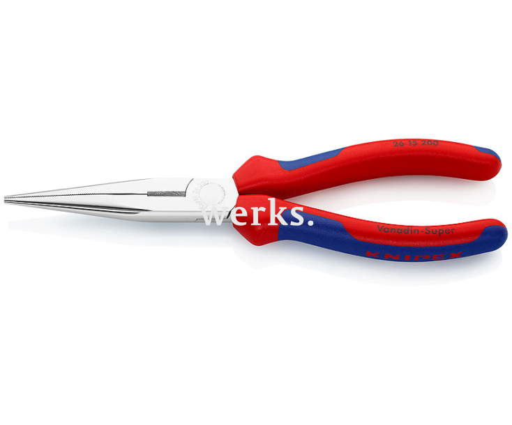 Круглогубцы с прямыми плоскими длинными губками, с режущей кромкой Knipex KN-2615200