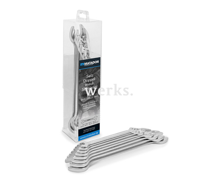 Набор двусторонних рожковых гаечных ключей 6-22 мм Matador 01009080 8 шт.
