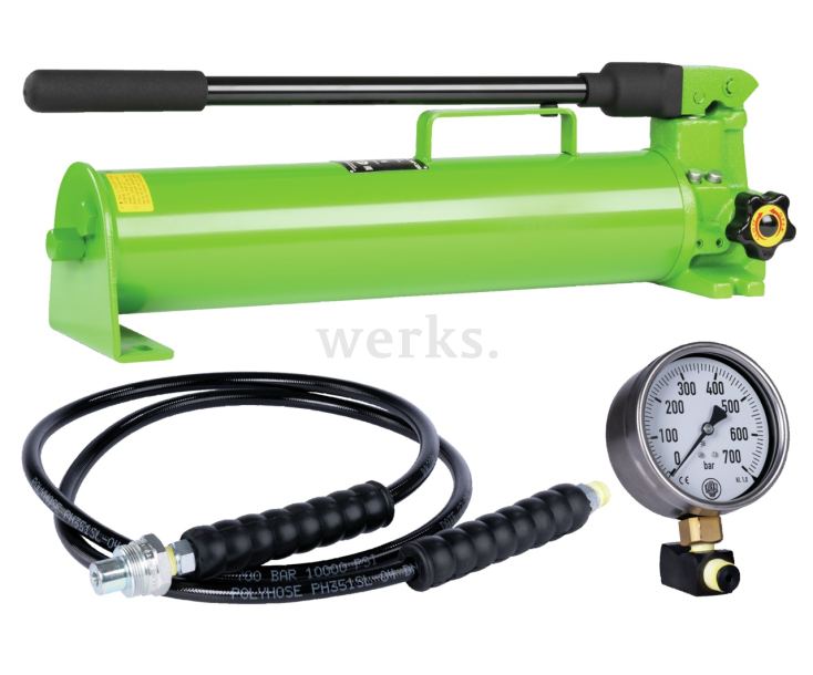 Ручной насос со шлангом, манометром KUKKO YHP-425