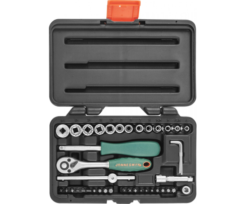 Набор торцевых головок с битами, с трещоткой, квадрат 1/4"DR Super Tech, 41 предмет Jonnesway S68H2141S