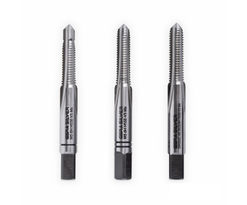 Метчики ручные HSSE-V3 DIN 352 6H М 5 набор (3 шт) для титановых сплавов GSR B09407170