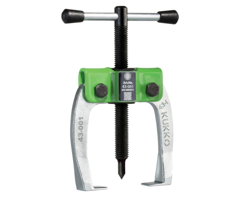 Удобные двухзахватные съемники мелких деталей с усиливающими усилие, самоцентрирующимися узкими захватами, диапазон зажима до 60 мм, глубина зажима 50 мм KUKKO 43-0-1