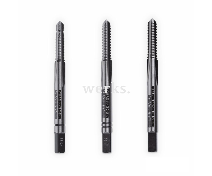 Метчики ручные HSSE-V3 DIN 352 6H M 3 набор (3 шт) для титановых сплавов GSR B09407130