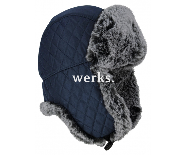 Шапка-ушанка Brodeks Extreme KM109 синий/серый (60)