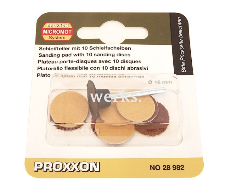 Диски шлифовальные Ø 18 мм К120/K150 Proxxon 28982 10 шт.