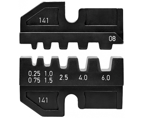 Плашка опрессовочная для изолированных и неизолированных контактных гильз Knipex KN-974908