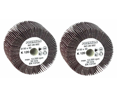 Валец шлифовальный веерный Ø 50 мм K120 Proxxon 28562 2 шт.