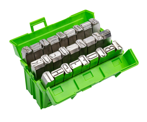 Клейма буквенные в наборе, особо прочные, с блестящим никелированием, 27 шт. KUKKO 331-012